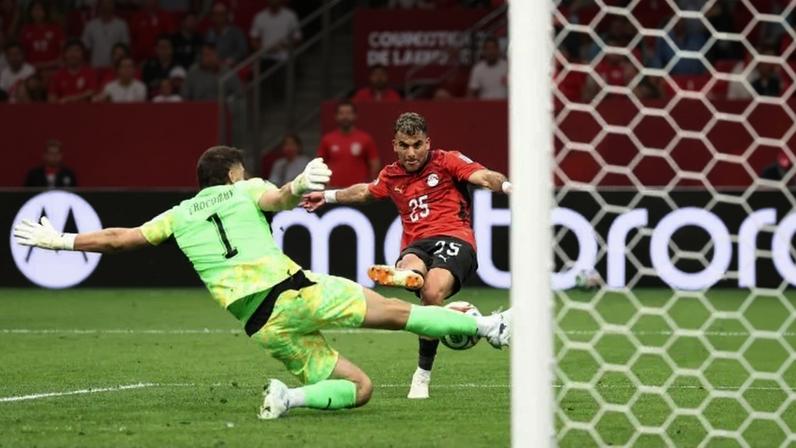 O Egito construiu a vitória com eficiência ao longo da partida - (crédito: Getty Images via AFP)