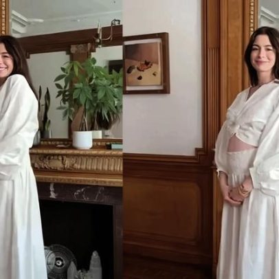 Anne Hathaway anuncia terceira gravidez e mensagem afetuosa ao bebê