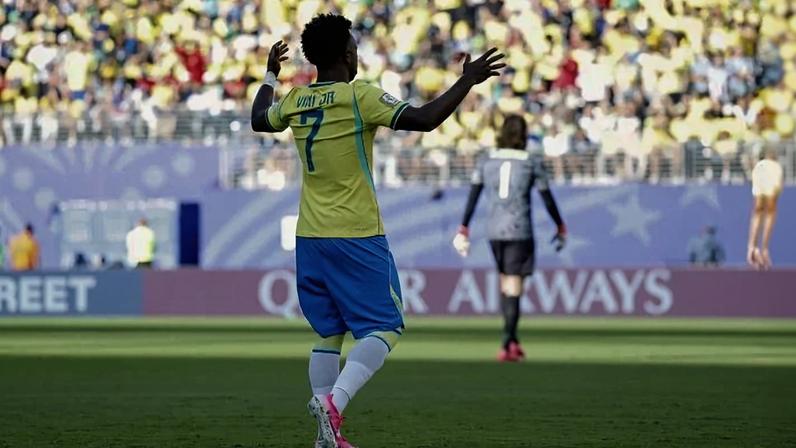 Herdeiro da camisa 7, Vinicius Junior participou de sete dos oito gols da Seleção com ele em campo pela Copa do Mundo - (crédito: Rafael Ribeiro/CBF - Nelson Terme/CBF)