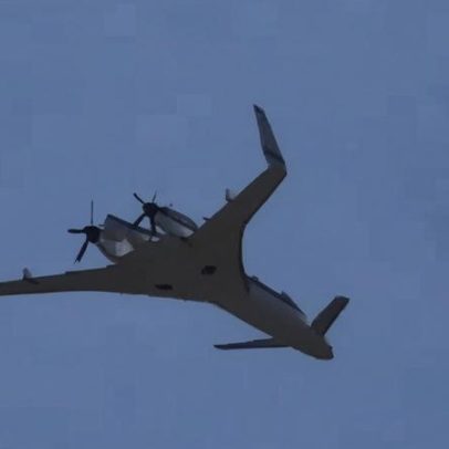Avião raro com visual futurista é flagrado em voo no Texas