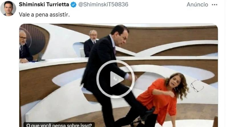 Print tirado do 'X' mostra postagem feita em forma de "anúncio" na rede social - (crédito: Reprodução / 'X')