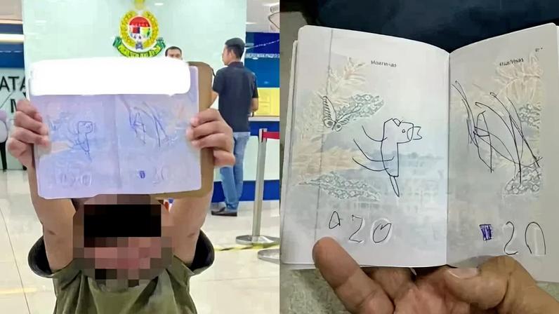 A criança teria pego o passaporte sem que ela percebesse no momento em que ela fazia as malas para a viagem - (crédito: Reprodução / Threads)