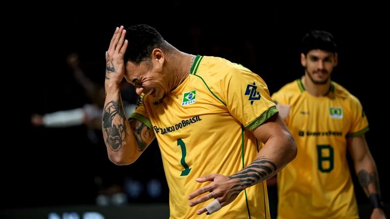 Brasil é superado pela Eslovênia por 3 sets a zero na Liga das Nações de Vôlei Masculina - (crédito: Volleyball Nations League)