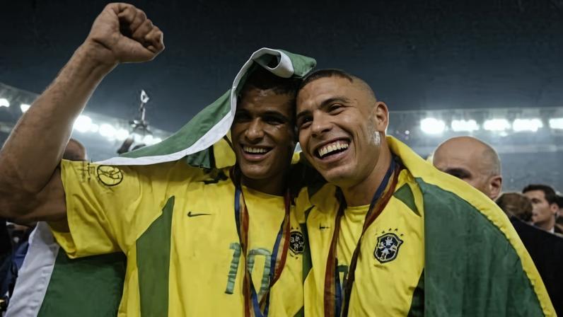 Apesar de estar diretamente associado a uma das maiores conquistas do futebol brasileiro, o uniforme amarelo utilizado na campanha do penta não convenceu os avaliadores do jornal. - (crédito: Ivo Gonzalez / Agência O Globo)