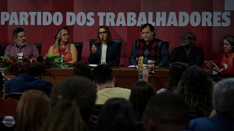 Durante o encontro, a primeira-dama Janja Lula da Silva participou de um painel sobre mulheres evangélicas e respondeu a declarações recentes do pastor Silas Malafaia - (crédito: PT/Divulgação)