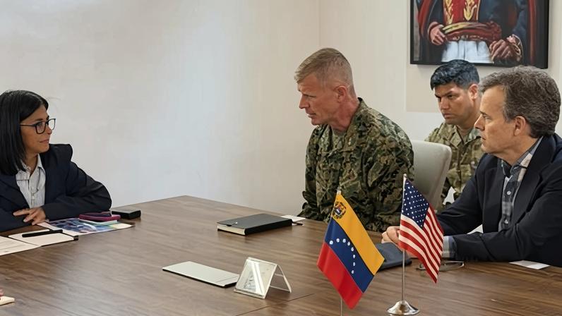 A presidente interina da Venezuela, Delcy Rodríguez se reúne com autoridades dos EUA para coordenar ajuda em meio aos terremotos que atingiram o país