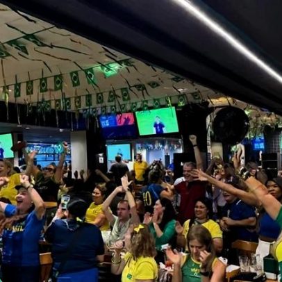 Vini Jr. comanda encontro de torcedores em bar no Sudoeste