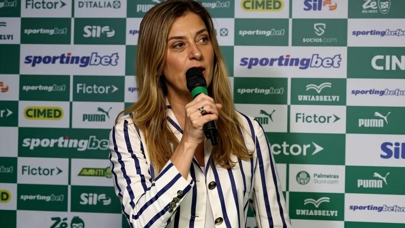 Leila Pereira não deseja vender os seus titulares - (crédito: Foto: Fabio Menotti / Palmeiras)