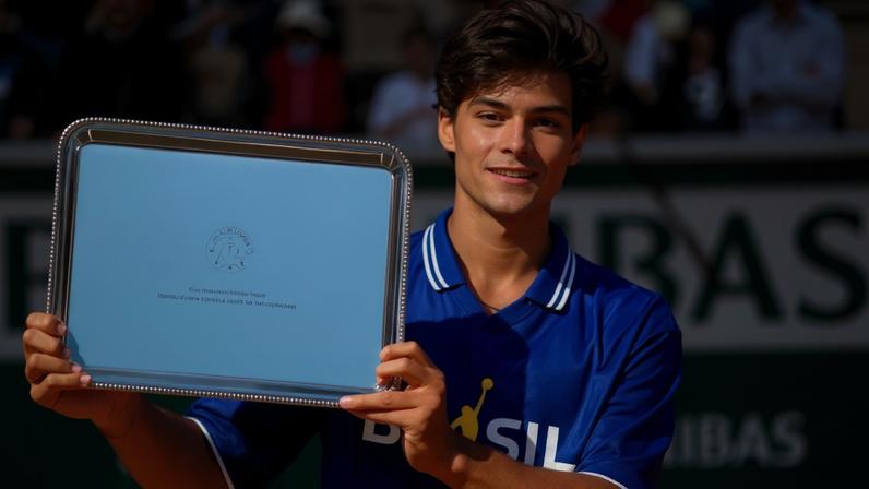 Guto Miguel é campeão do torneio juvenil de Roland Garros - (crédito: Federação Francesa de Tênis)