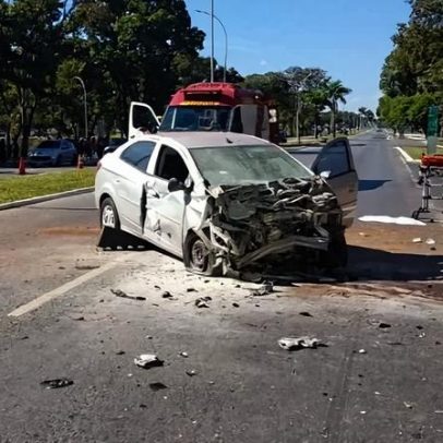 Acidente no Eixinho Sul deixa um morto e dois feridos