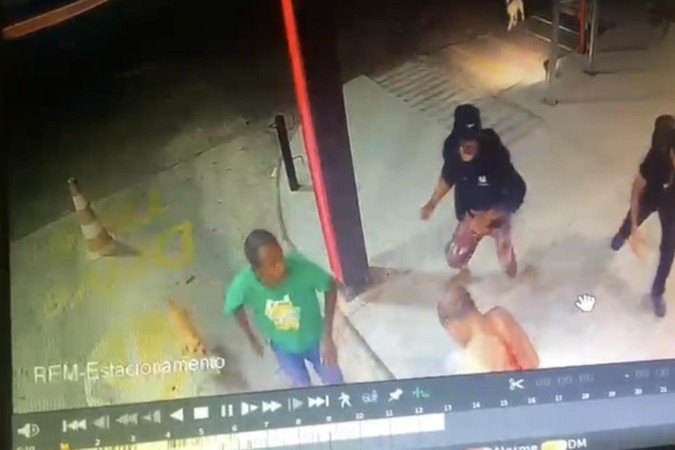Vídeo registrou as agressões no Recanto das Emas - (crédito: Material cedido )