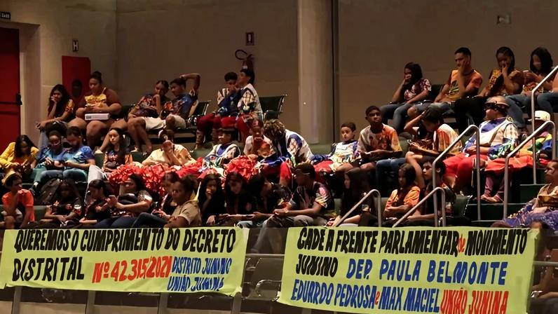 Quadrilheiros ocupam plenário da CLDF em protesto por falta de recursos - (crédito: Davi Pereira/CB/D.A Press.)