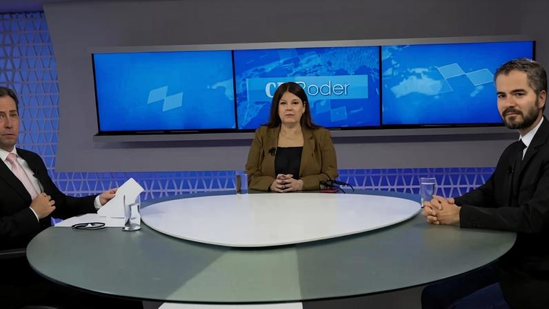23/06/2026. Rodrigo Trindade*, juiz auxiliar da presidência do Conselho Superior da Justiça do Trabalho, é o entrevistado do CB.Poder. Na bancada: Ana Maria Campos e Ronayre Nunes - (crédito: Davi Pereira/CB/D.A Press)
