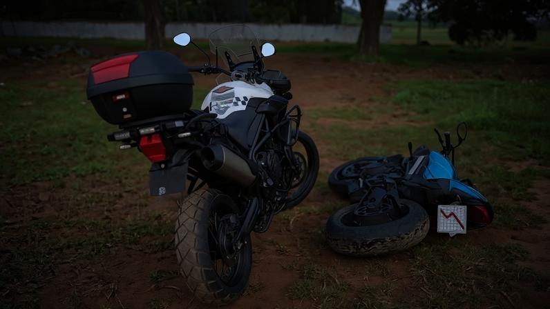 Motociclista com tornozeleira eletrônica é preso após perseguição a 200km/h na Asa Norte - (crédito: Divulgação/ CBMDF)