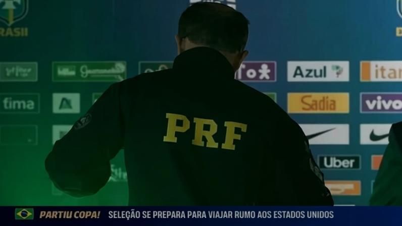 Neymar atendeu ao pedido de um Policial Rodoviário Federal - (crédito: Foto: Reprodução - SporTV)