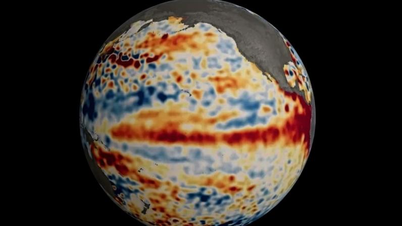 Fenômeno El Niño capturado pela Nasa - (crédito: Reprodução/Nasa)
