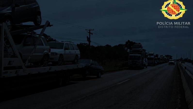 PMDF apreende 50 veículos durante operação Rodovia Segura - (crédito: Divulgação / PMDF)