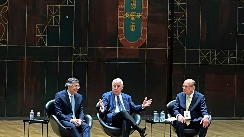 André Esteves, Friedman e Gilmar Mendes: jornalista traçou um futuro sombrio para a humanidade - (crédito: Ana Maria Campos/CB/D.A Press)