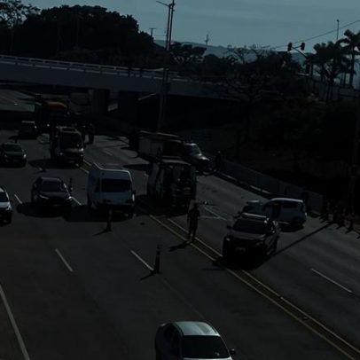 Colisão no Eixão Norte deixa dois adultos e uma criança feridos