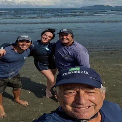 Professor revela bastidores das aulas de surfe de Torloni