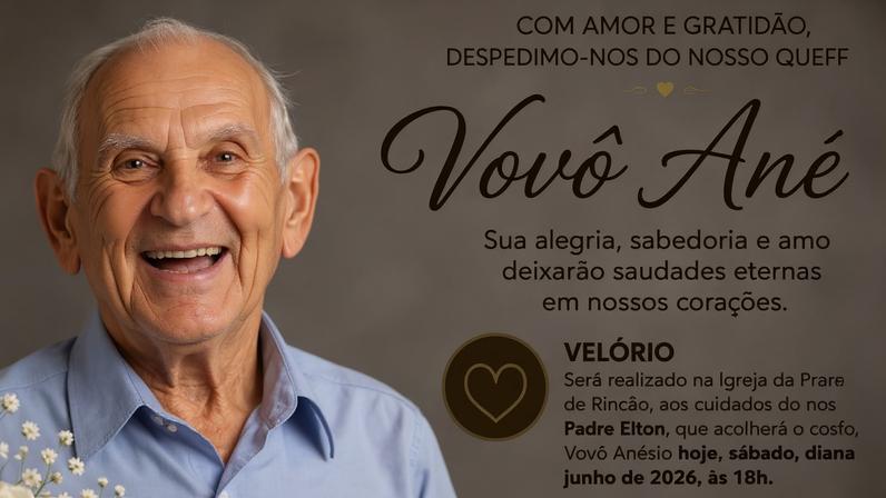 "Vovô Anésio" estava internado desde sexta-feira (13/6) - (crédito: Reprodução/Instagram)