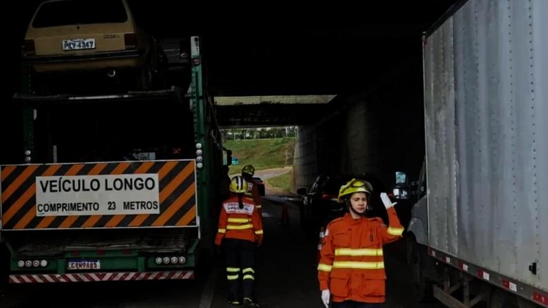 O Corpo de Bombeiros Militar do Distrito Federal (CBMDF) foi acionado às 14h01 para atender a ocorrência - (crédito: Divulgação/CBMDF)