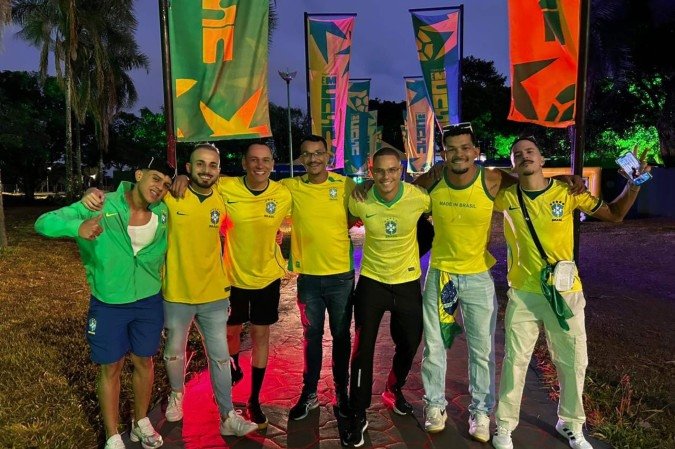 Torcedores no Parque da Cidade - (crédito: Paulo Gontijo)