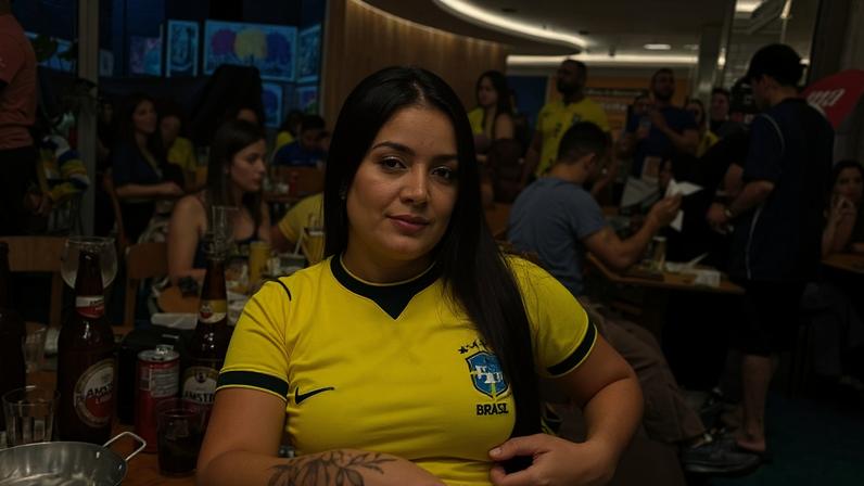 Rebeca Silva foi ao Mané acompanhar a partida - (crédito: Luana Nogueira)