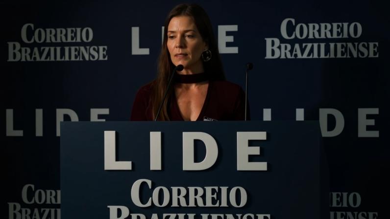 Cristiane Hasegawa durante participação no Brasília Summit nesta quarta-feira (17/6) - (crédito: Marcelo Ferreira CB/DA Press)