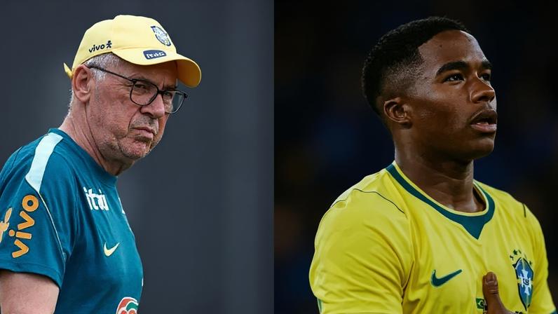Ausência do atacante nos jogos da Seleção gerou uma onda de memes nas redes e colocou Carlo Ancelotti nas discussões dos torcedores - (crédito: Reprodução)