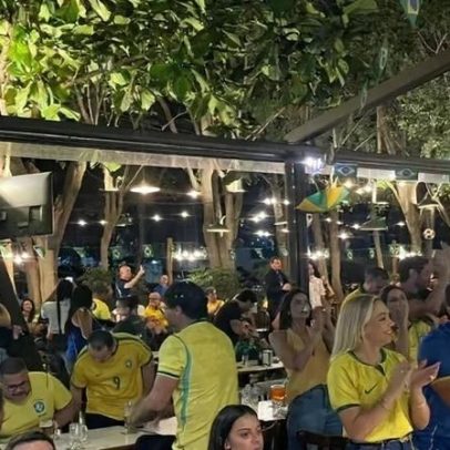 Brasil faz três gols no primeiro tempo e agita boteco da Asa Norte