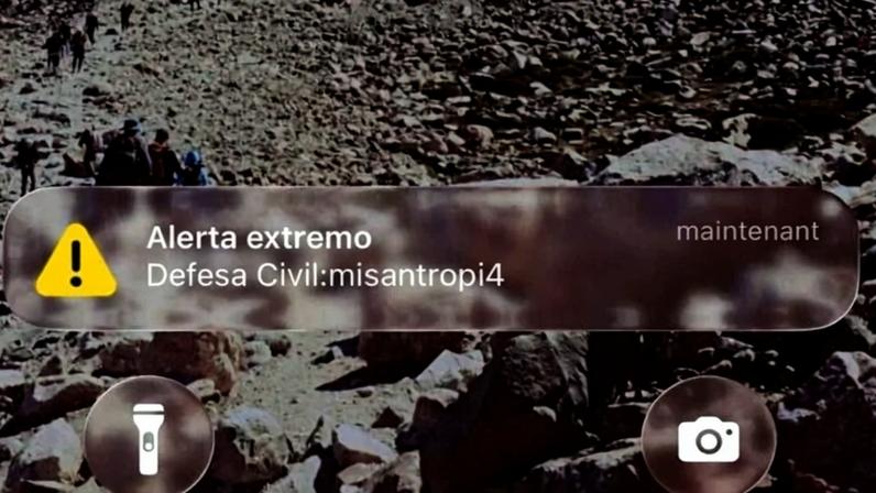 Aviso misterioso veio acompanhado com um sinal sonoro - (crédito: Material cedido ao Correio)