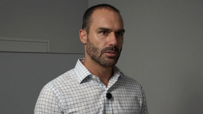 Eduardo Bolsonaro está nos EUA trabalhando contra o Brasil - (crédito: Reprodução/Youtube)