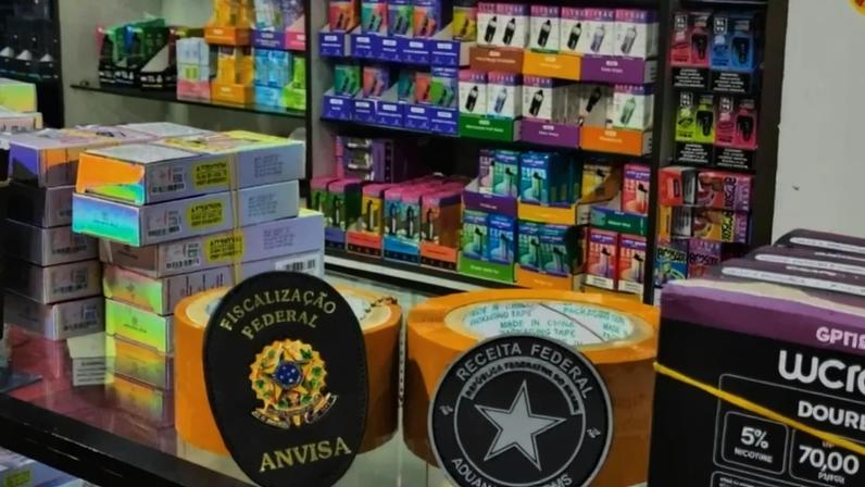 Mais de 25 mil cigarros eletrônicos foram apreendidos em todo o Brasil (Anvisa/Reprodução/Reprodução)