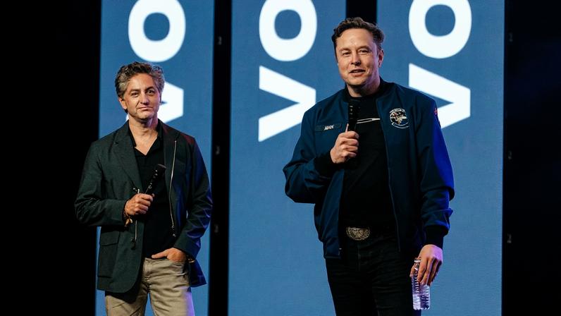 Antonio Gracias, left, and Elon Musk