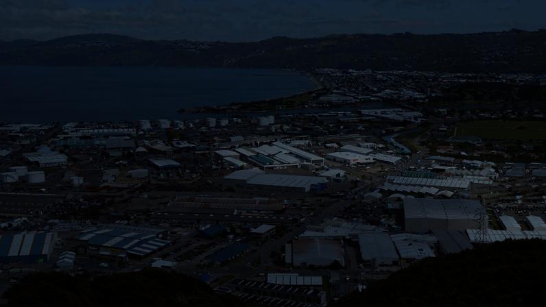 Industrial buildings in the Seaview area in Wellington, New Zealand.