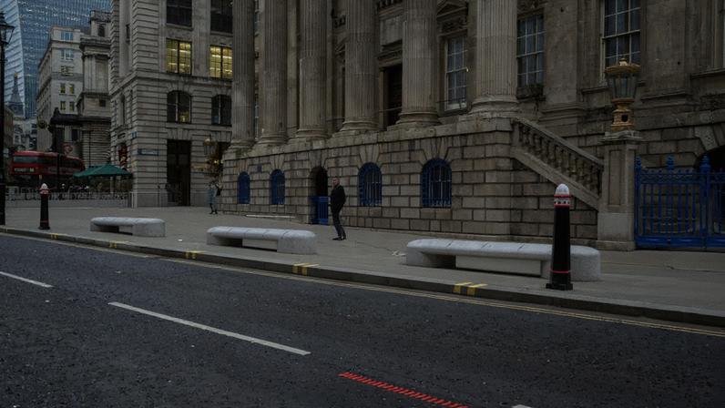 Bank Junction in the City of London.