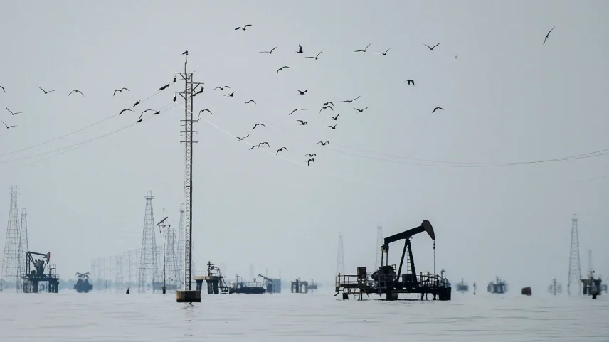 Oil platforms in Lake Maracaibo, Venezuela.