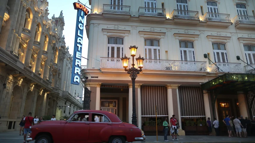 The Hotel Inglaterra in Havana, Cuba.