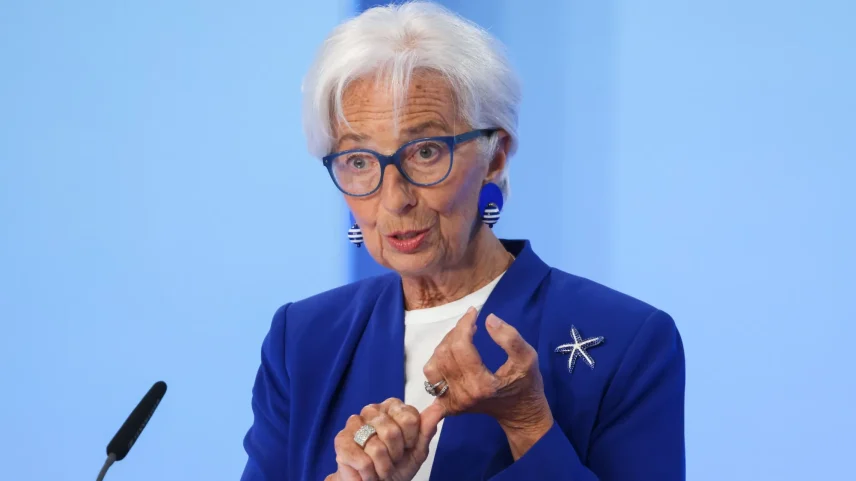 ECB Christine Lagarde in Frankfurt on June 11.