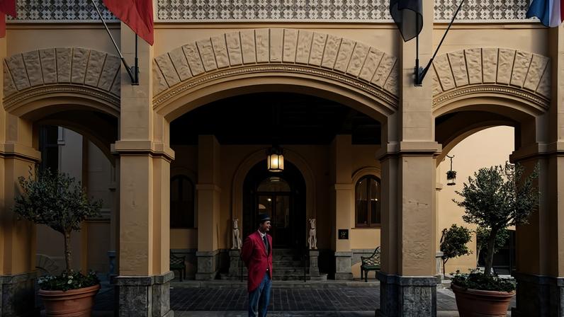 Fachada de entrada do Villa Igiea, em Palermo
