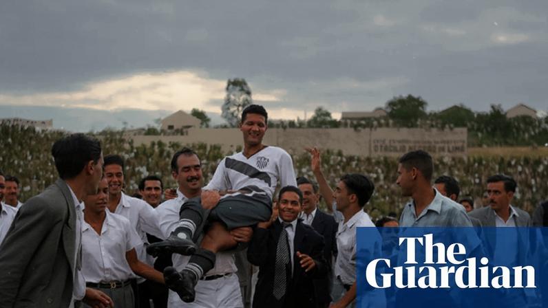 Joe Gaetjens is carried off by cheering fans after the USA beat England 1-0 in Belo Horizonte, Brazil, the shock result of the 1950 finals