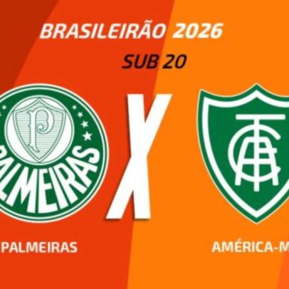 Palmeiras x América-MG Sub-20: onde assistir, escalações e arbitragem