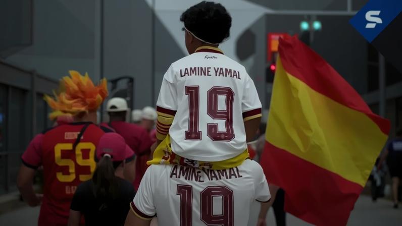 Lamine Yamal marcou o primeiro gol da Espanha na partida contra a Arábia Saudita, neste domingo –