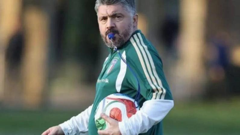 Gattuso quando comandava a seleção italiana, que ficou fora da Copa –