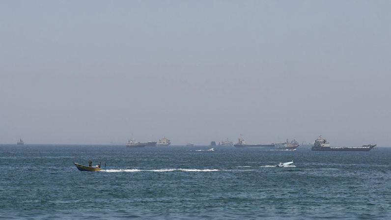 Ships and boats in the Strait of Hormuz, Musandam, Oman, May 4, 2026. REUTERS/Stringer