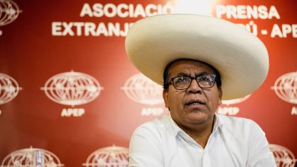 Candidato presidencial peruano Roberto Sánchez em Lima