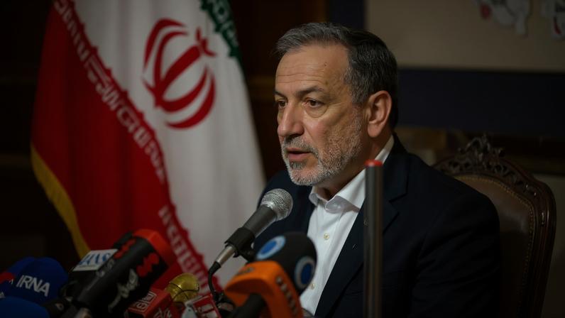 O ministro das Relações Exteriores do Irã, Abbas Araghchi, participa de entrevista na embaixada iraniana em Nova Delhi, Índia, em 15 de maio de 2026