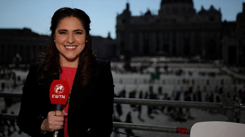 Maria Alvarado em Roma 1º de maio de 2025 REUTERS/Guglielmo Mangiapane