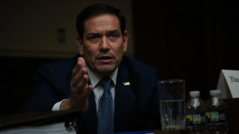 Marco Rubio em depoimento na Câmara dos Representantes do s EUA — Foto: REUTERS/Evelyn Hockstein